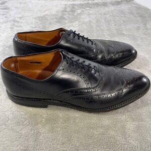 Allen Edmonds Chester Wingtip Oxford Shoes Mens 10.5 Black Leather Office Career